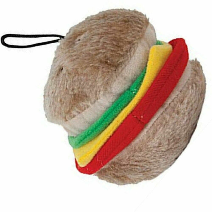 Aspen Hamburger with Squeakers Small Dog & Puppy Toy Multi - Color 1ea/MD - Petsplace.store