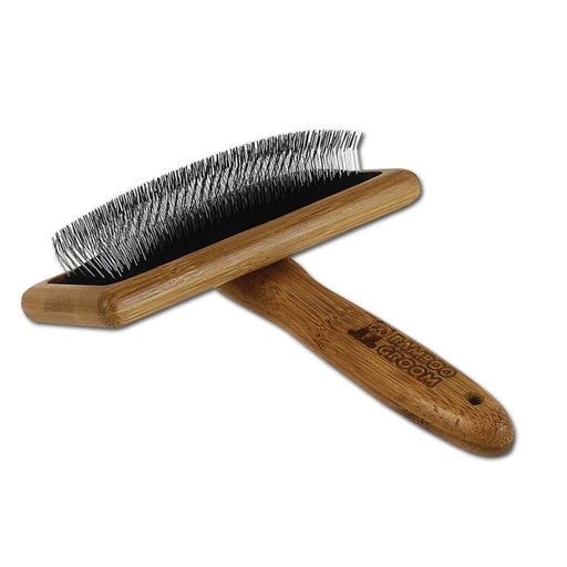 Bamboo Groom Slicker Brush Large - Petsplace.store