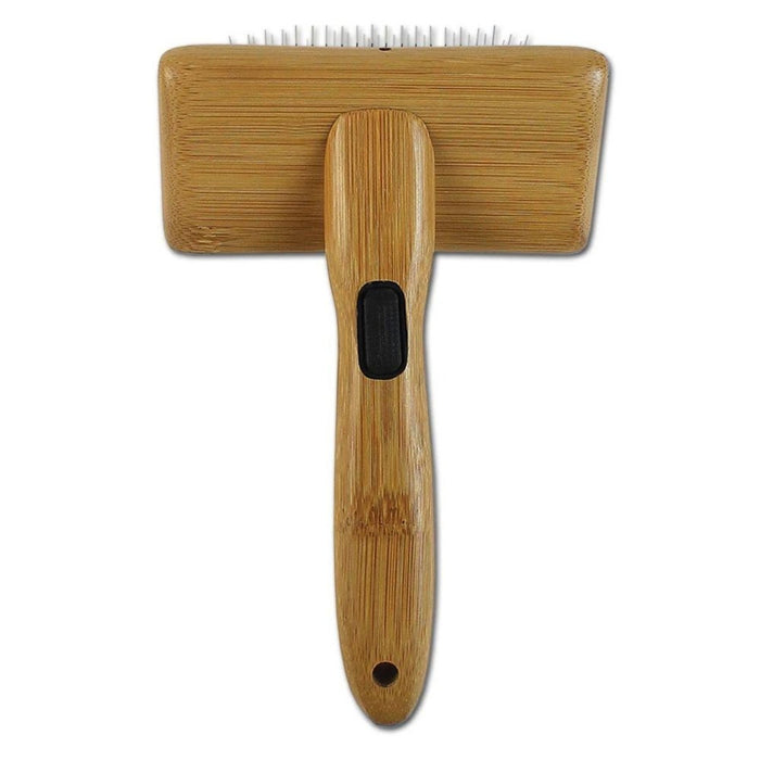 Bamboo Groom Slicker Brush Medium - Petsplace.store