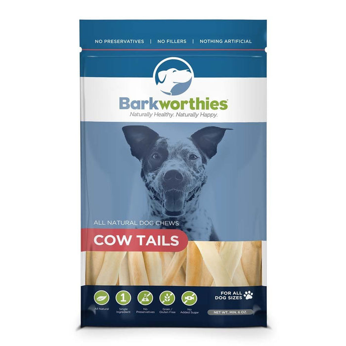 Barkworthies Cow Tail 1ea/6 oz - Petsplace.store