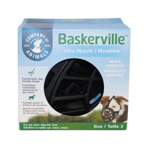 Baskerville Ultra Moldable Muzzle Black Size 3 - Petsplace.store