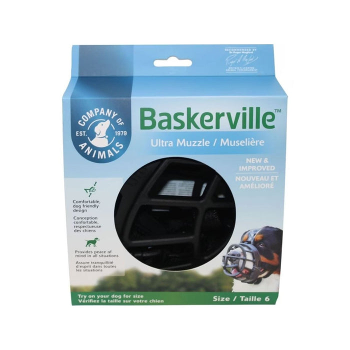 Baskerville Ultra Moldable Muzzle Black Size 6 - Petsplace.store