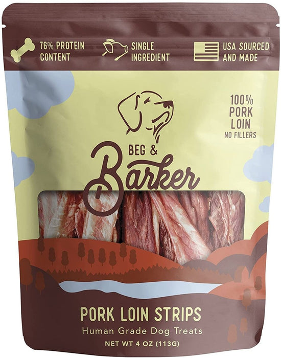 Beg & Barker Pork Loin Strip Dog Treats 1ea/4 oz - Petsplace.store