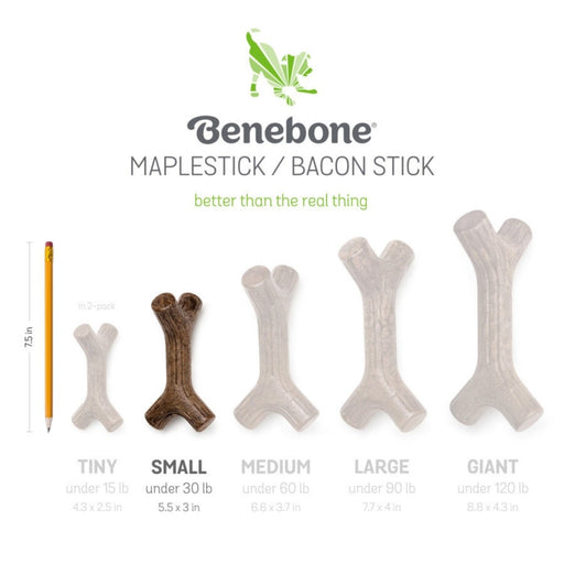 Benebone Maplestick Durable Dog Chew Toy 1ea/SM - Petsplace.store