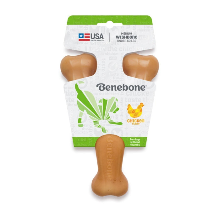 Benebone Wishbone Durable Dog Chew Toy Chicken, 1ea/MD - Petsplace.store