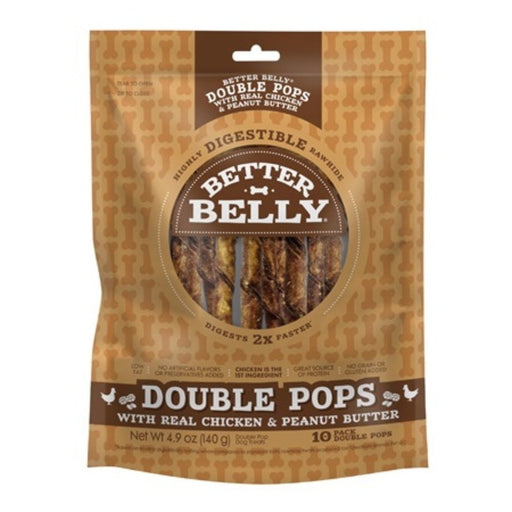 Better Belly Double Pops Peanut Butter 10 count - Petsplace.store