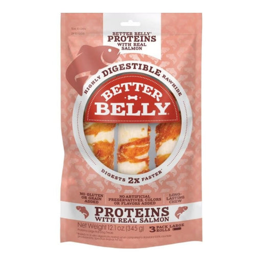 Better Belly Large Rolls Salmon 3 count - Petsplace.store