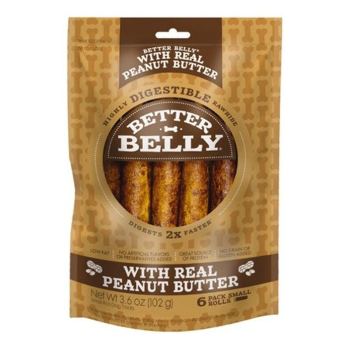 Better Belly Small Rolls Peanut Butter 6 count - Petsplace.store