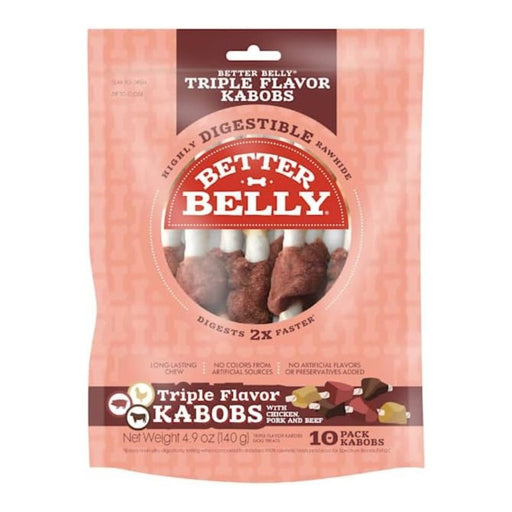 Better Belly Triple Flavor Kabob Chicken/Beef/Pork 10 count - Petsplace.store