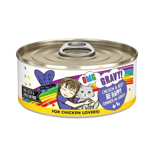 BFF Cat Omg Chicken and Beef Be Happy Dinner in Gravy 5.5oz. (Case of 8) - Petsplace.store