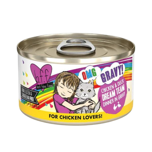 BFF Cat Omg Chicken and Duck Dream Team Dinner in Gravy 2.8oz. (Case of 12) - Petsplace.store