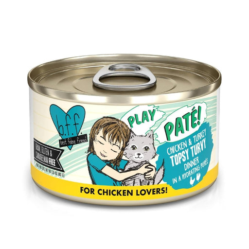 BFF Cat Play Chicken and Turkey Topsy Turvy Dinner 2.8oz. (Case of 12) - Petsplace.store