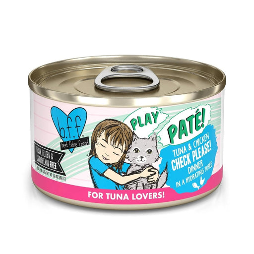 BFF Cat Play Tuna and Chicken Check Please! Dinner 2.8oz.(Case of 12) - Petsplace.store