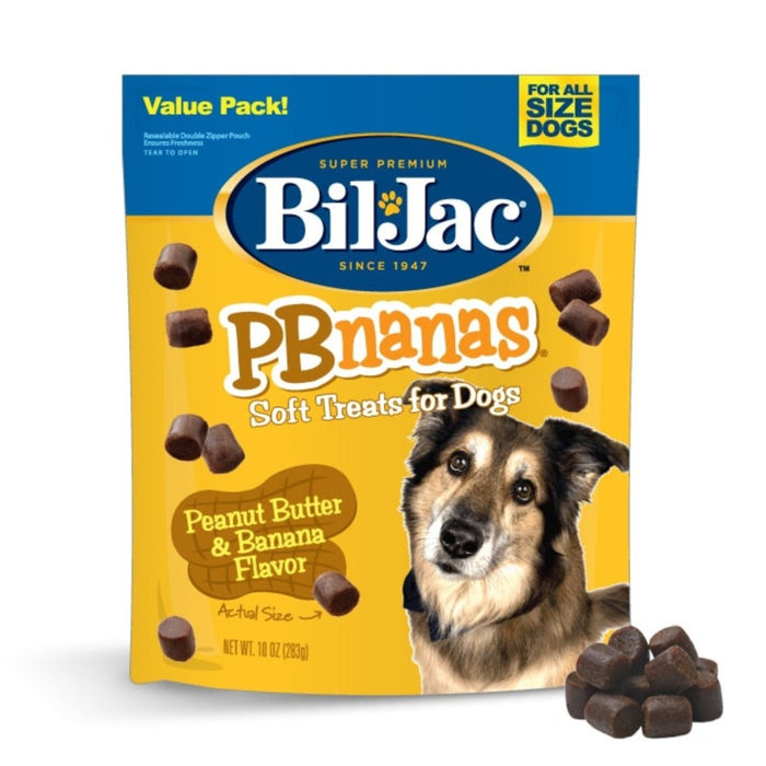 Bil - Jac Pbnanas Soft Dog Treats Peanut Butter/Banana 10oz. (Case of 8) - Petsplace.store