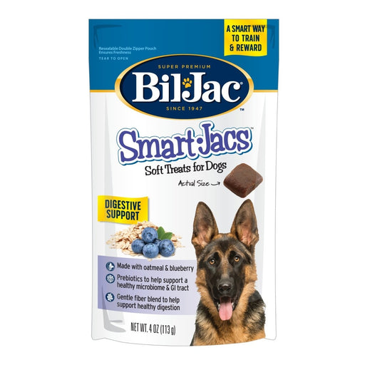 Bil - Jac Smart Jacs Digestive Support Dog Treats Oatmeal/Blueberry 4oz. (Case of 10) - Petsplace.store