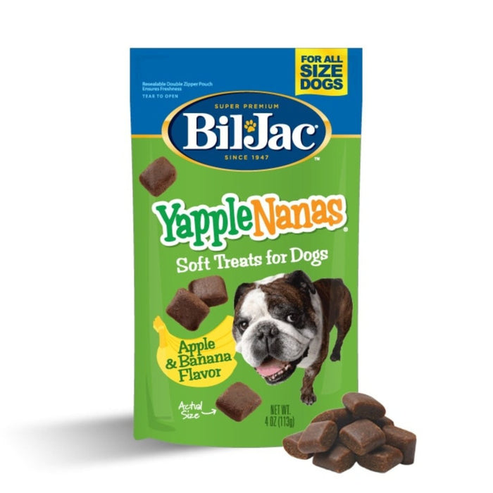 Bil - Jac Yapplenanas Soft Dog Treats Apple/Banana 4oz. (Case of 10) - Petsplace.store