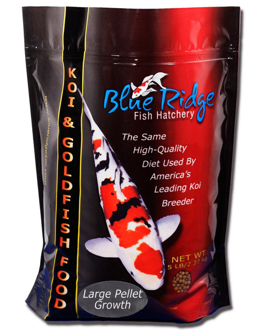 Blue Ridge Fish Hatchery Growth Formula Pellet Fish Food for Koi and Goldfish 1ea/5 lb, LG - Petsplace.store