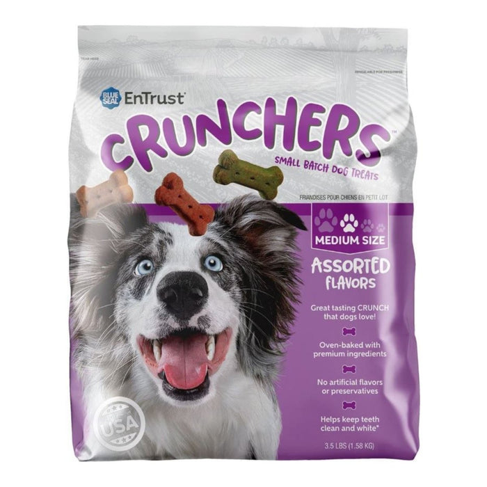 Blue Seal Entrust Crunchers Small Batch Dog Treats Assorted Medium - 3.5Lbs. - Petsplace.store