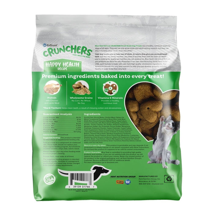 Blue Seal Entrust Crunchers Small Batch Dog Treats Happy Health Small - 2Lbs. - Petsplace.store