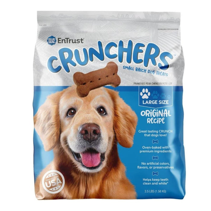 Blue Seal Entrust Crunchers Small Batch Dog Treats Original Large - 3.5Lbs. - Petsplace.store