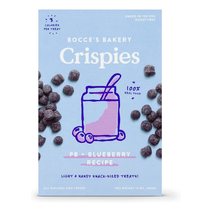 Bocces Dog Crispies Peanut Butter And Blueberry 10oz. - Petsplace.store