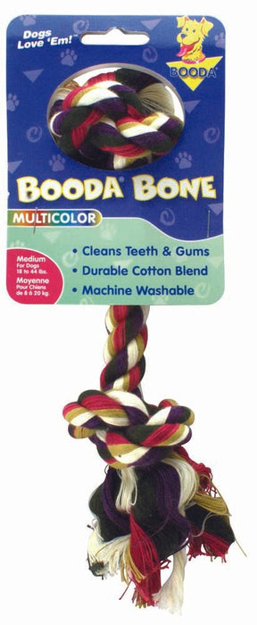 Booda 2 - Knot Rope Bone Dog Toy 2 Knots Rope Bone Multi - Color Medium - Petsplace.store