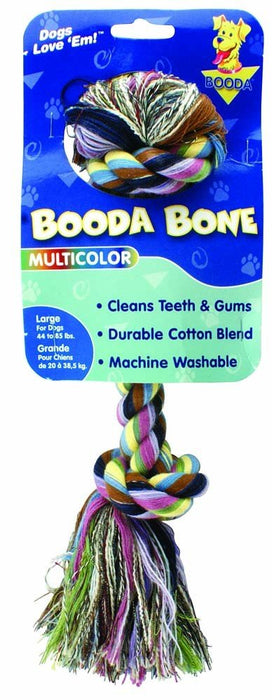 Booda 2 - Knot Rope Bone Dog Toy Multi - Color 1ea/LG - Petsplace.store