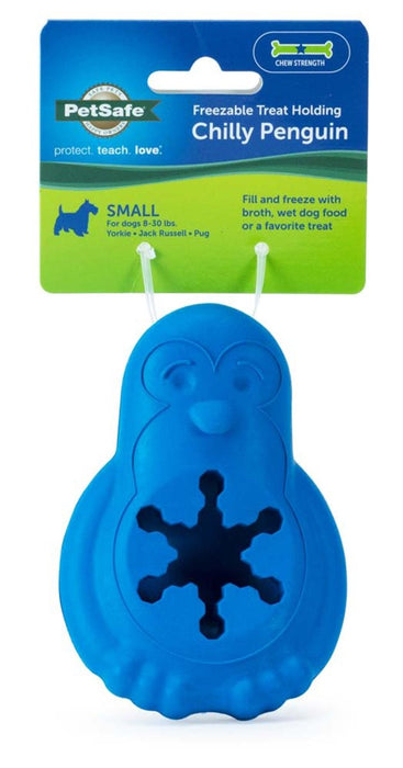 Busy Buddy Penguin Dog Toy Blue 1ea/SM - Petsplace.store