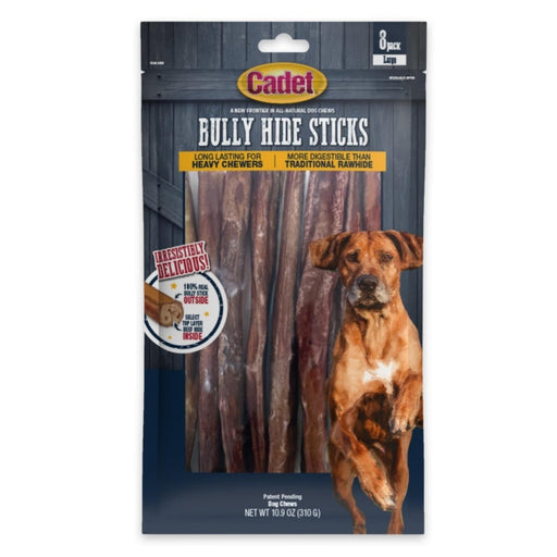 Cadet Bully Hide Sticks All - Natural Dog Chews Large Stick, 1ea/8 ct - Petsplace.store