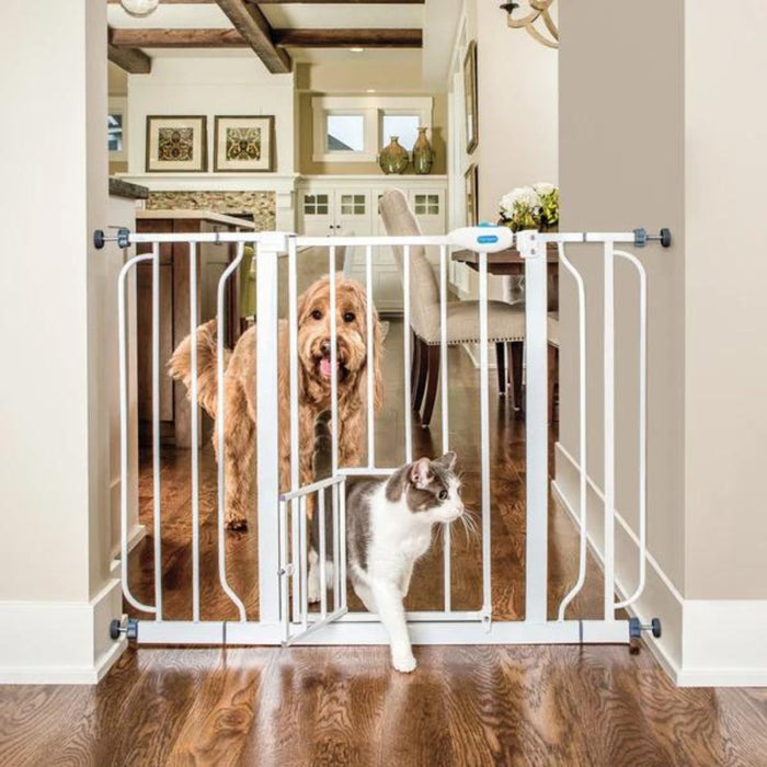 Carlson Extra Wide Pet Gate w/ Slide Handle White 29 - 51 X 30in. - Petsplace.store