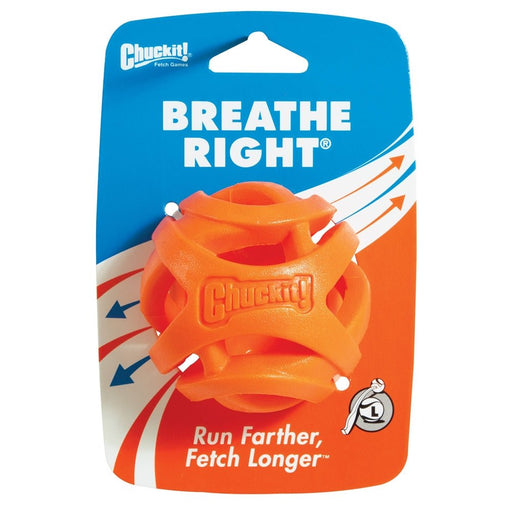 Chuckit! Breathe Right Dog Toy Fetch Ball Orange 1ea/LG - Petsplace.store