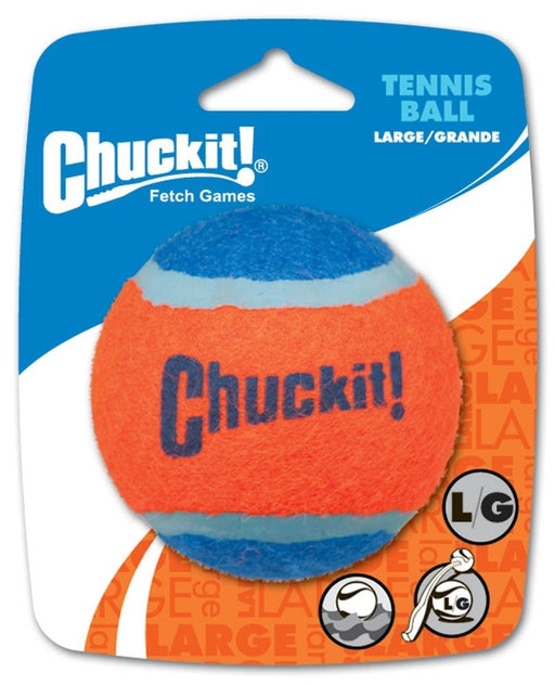 Chuckit! Tennis Ball Dog Toy Shrink Sleeve Blue/Orange 1ea/LG, 1 pk - Petsplace.store