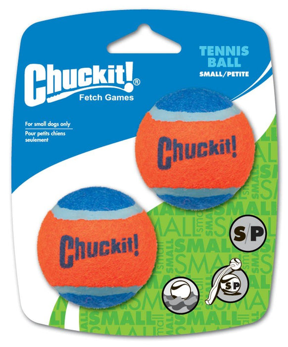 Chuckit! Tennis Ball Dog Toy Shrink Sleeve Blue/Orange 1ea/SM, 2 pk - Petsplace.store