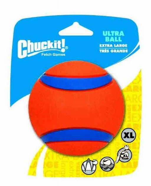 Chuckit! Ultra Ball Dog Toy Blue/Orange 1ea/XL - Petsplace.store