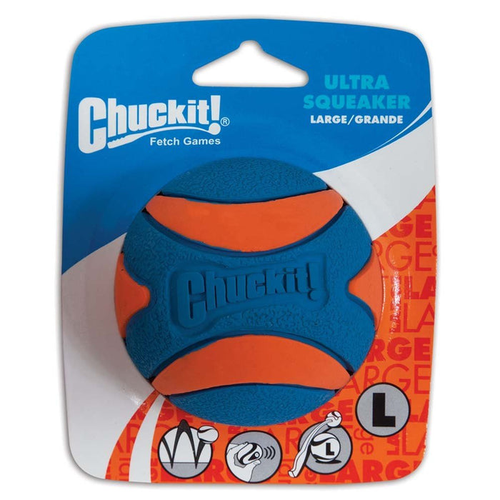 Chuckit! Ultra Squeaker Ball Dog Toy 1ea/LG - Petsplace.store