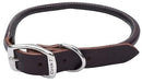 Circle T Latigo Leather Round Dog Collar Brown 1ea/1 In X 24 in - Petsplace.store