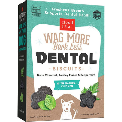 Cloud Star Dog Dental Chicken Charcoal 14oz. - Petsplace.store