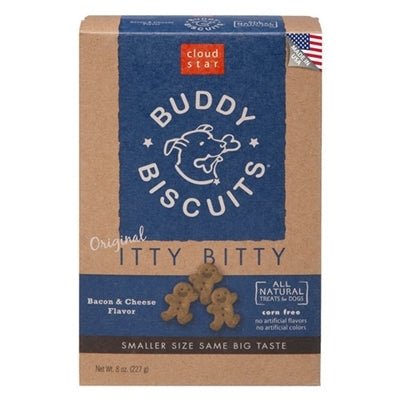 Cloud Star Original Itty Bitty Buddy Biscuits With Bacon and Cheese Dog Treats; 8 - Oz. Box - Petsplace.store