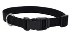 Coastal Adjustable Nylon Dog Collar with Plastic Buckle Black 1ea/3/8 In X 8 - 12 in - Petsplace.store