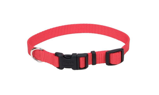 Coastal Adjustable Nylon Dog Collar with Plastic Buckle Red 1ea/1 In X 18 - 26 in - Petsplace.store