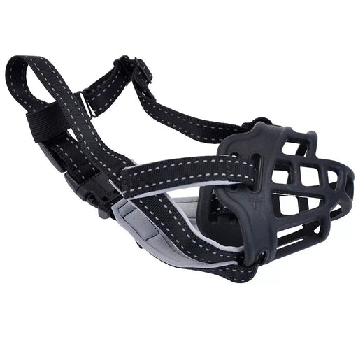 Coastal Pet Soft Basket Muzzle Black Size 2: W - 10" x L - 2.75" - Petsplace.store