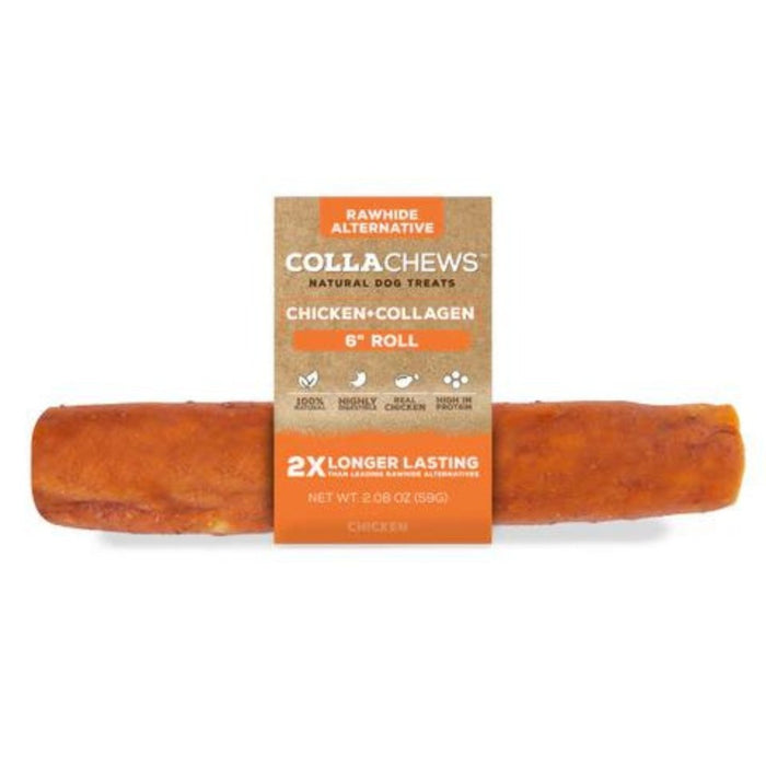 Collachews Collagen Roll PDQ Display Chicken 6in. 30 Count - Petsplace.store