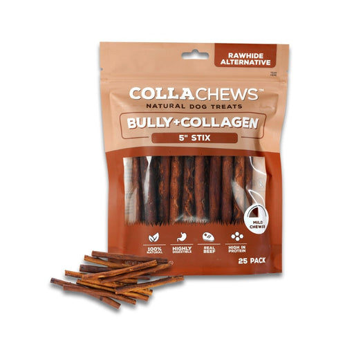 Collachews Collagen Stix Beef 5in. 25Pk - Petsplace.store