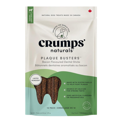 Crump Naturals Plaq Buster 7" Bacon 10Pk - Petsplace.store