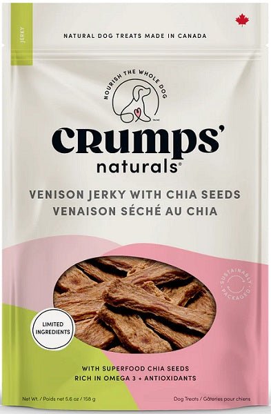 Crump Naturals Venison Chia Seed Jerky - Petsplace.store