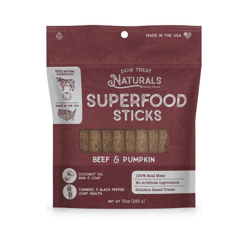 Dog Treat Naturals Dog Superfood Sticks Beef & Pumpkin 10Oz - Petsplace.store