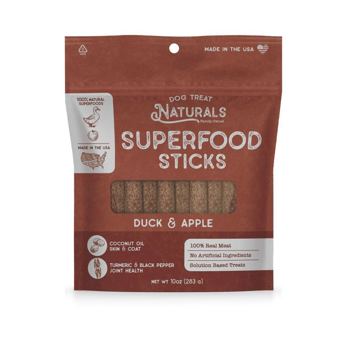 Dog Treat Naturals Dog Superfood Sticks Duck & Apple 10Oz - Petsplace.store