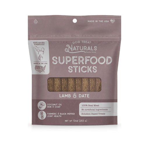 Dog Treat Naturals Dog Superfood Sticks Lamb & Date 10Oz - Petsplace.store