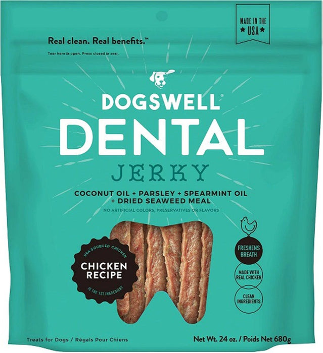 Dogswell Dog Dental Jerky Grain Free Chicken 24oz. - Petsplace.store