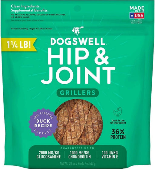 Dogswell Hip & Joint Grillers Grain - Free Dog Treats Duck 1ea/20 oz - Petsplace.store